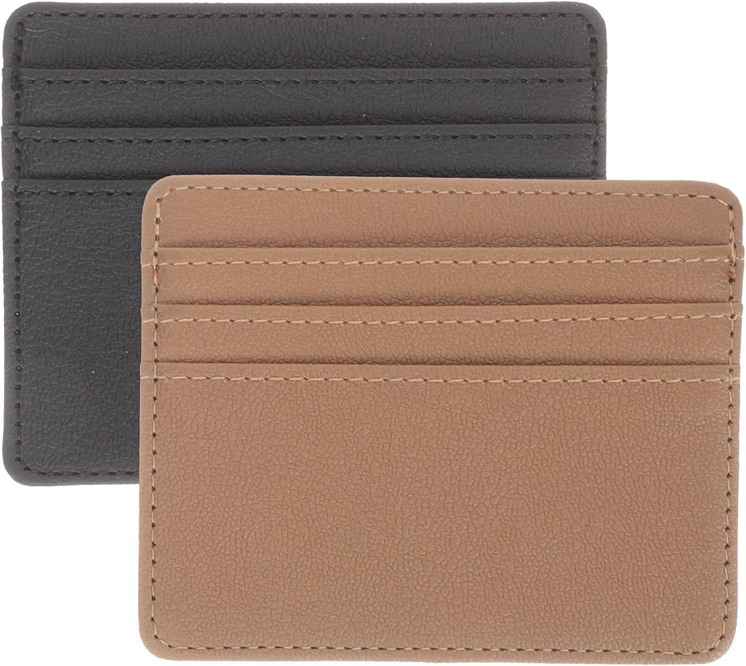 2pcs Pu Leather Card Sleeves Lightweight and Reusable Identity Card Protectors for Office Employees and Teachers Travel-friendly Protective Sleeves