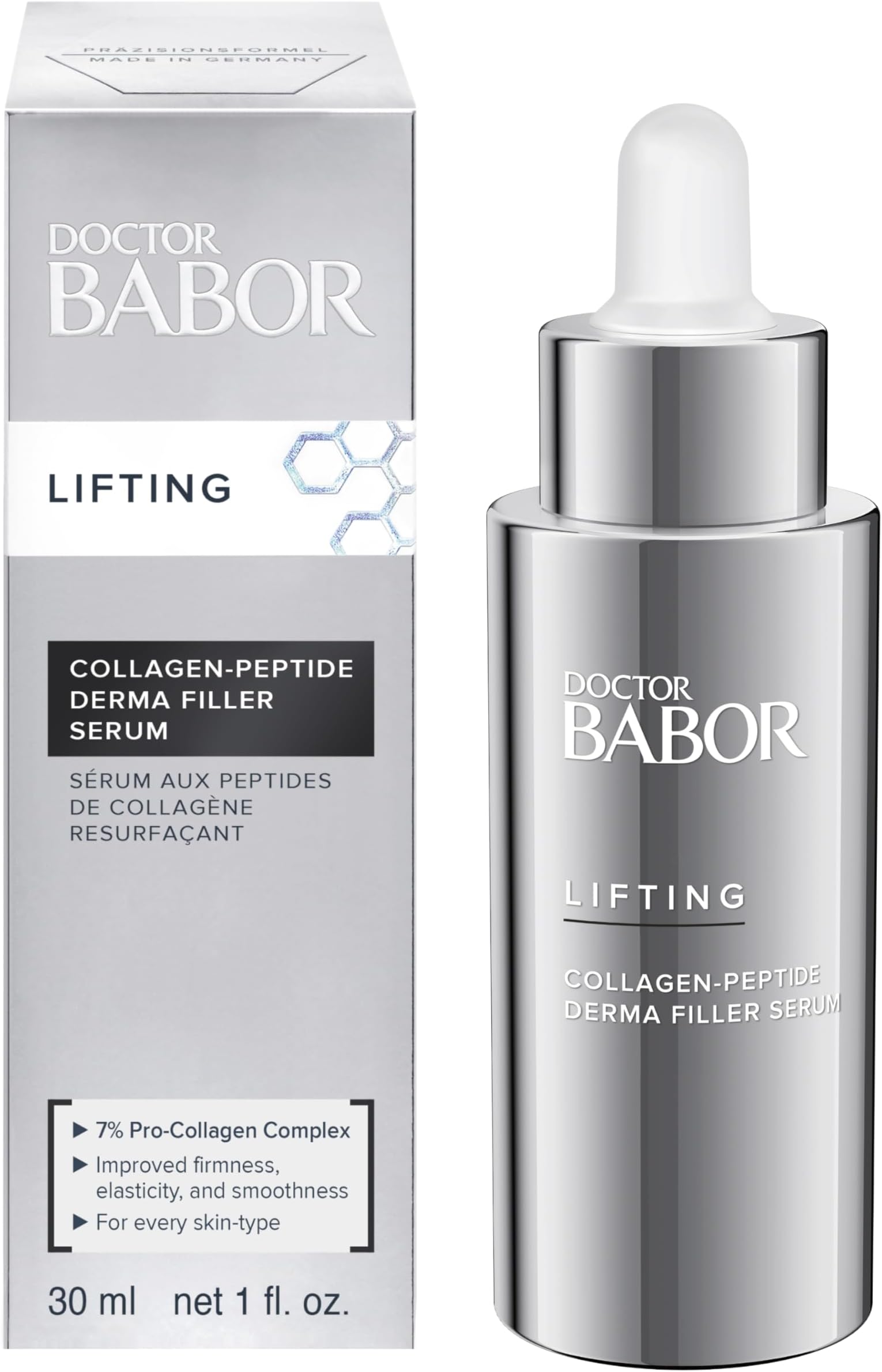 Doctor BABOR lifting collagen anti-aging serum, facial serum with immediate effect for firm and plump skin, medical anti-wrinkle facial care, collagen peptide derma filler, 1 x 30 ml
