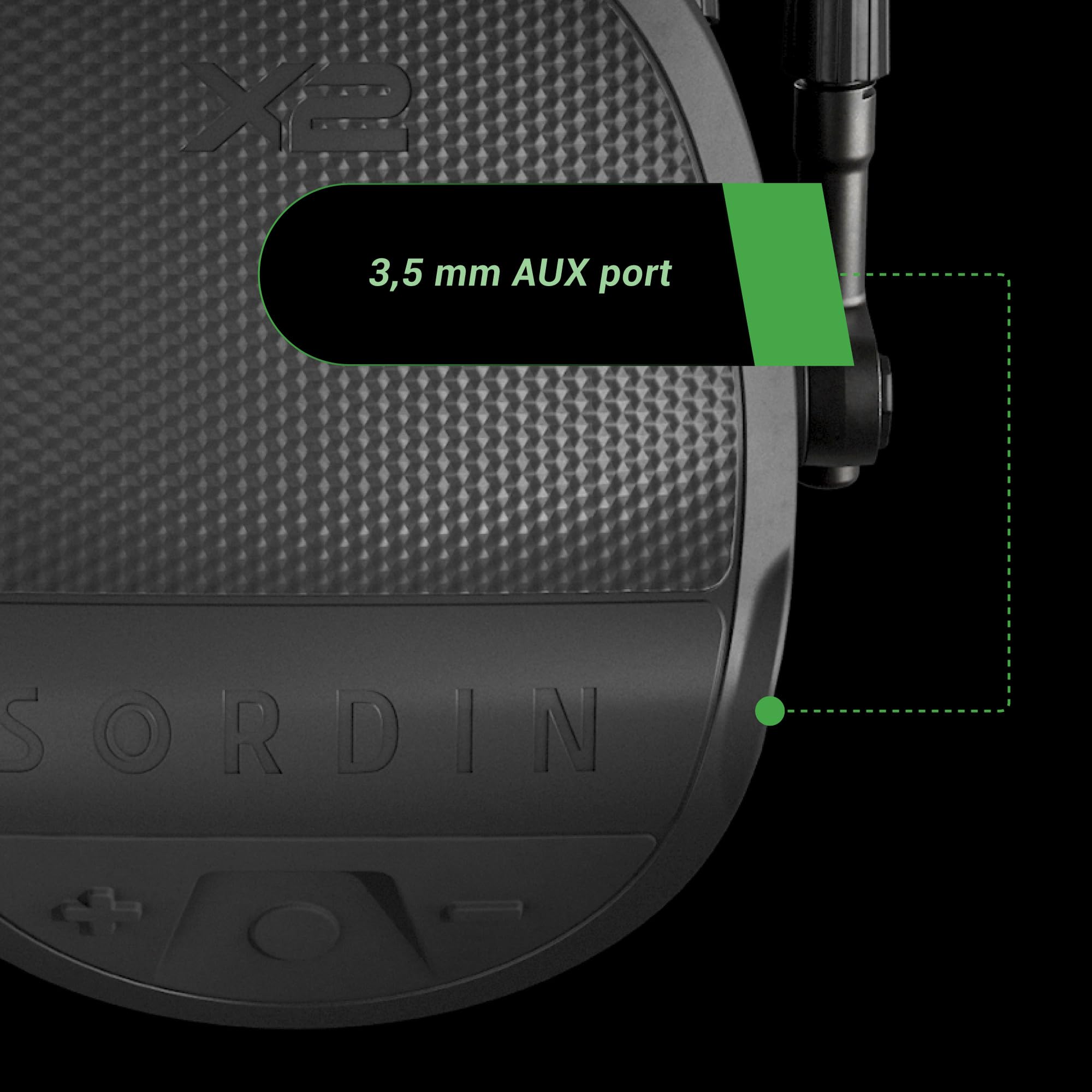 Sordin Supreme X2 (301004-10G-AMA) - Protector auditivo electrónico, color negro con almohadillas de gel y diadema de cuero, modo de protección dual, 4 modos de audio (SNR 29 / NRR 23)