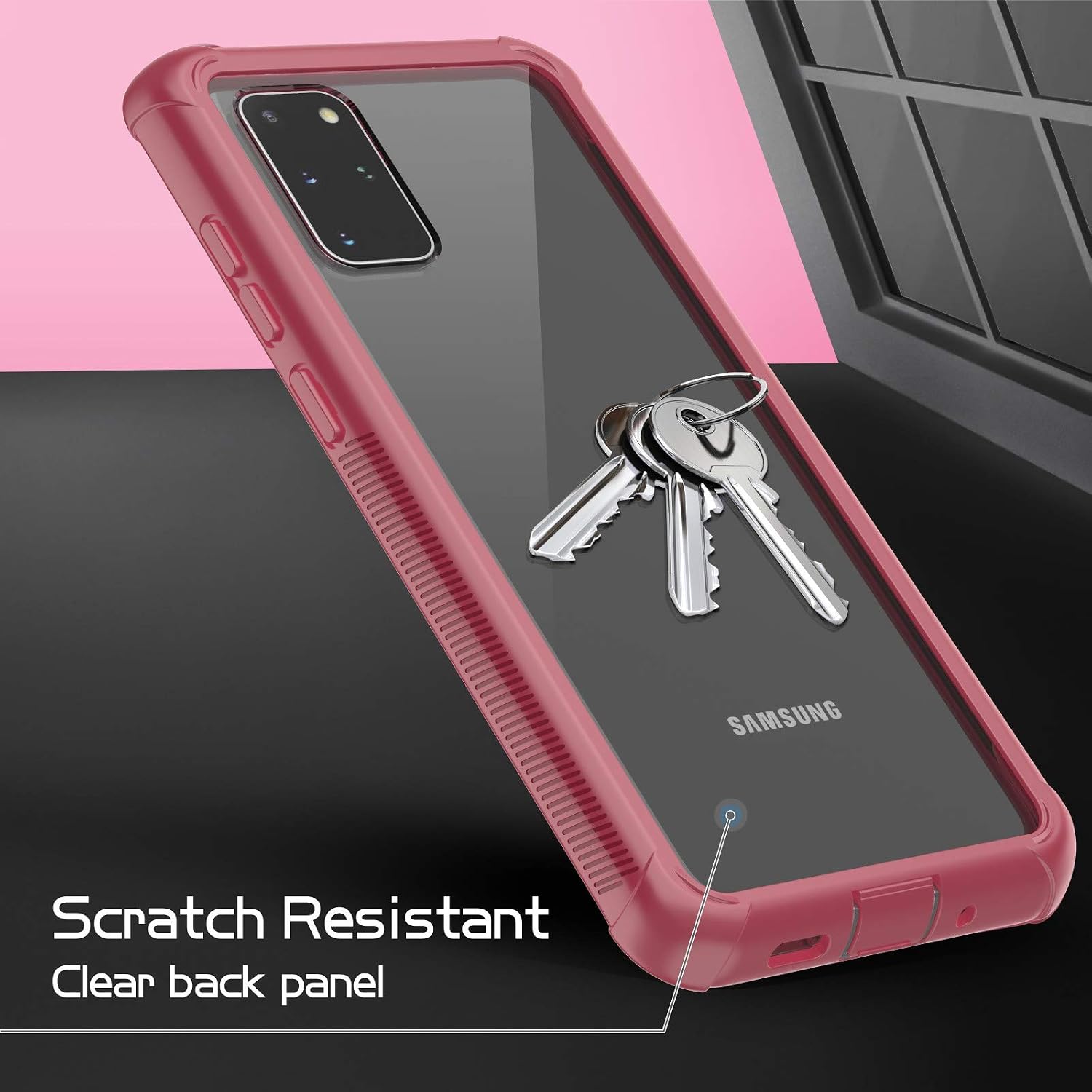 Temdan for Samsung Galaxy S20 Plus Case, Built-in Screen Protector Full Body Heavy Duty Shockproof Case Support Wireless Charging for Samsung Galaxy S20 Plus 5G 6.7 inch 2020 Release (Pink)