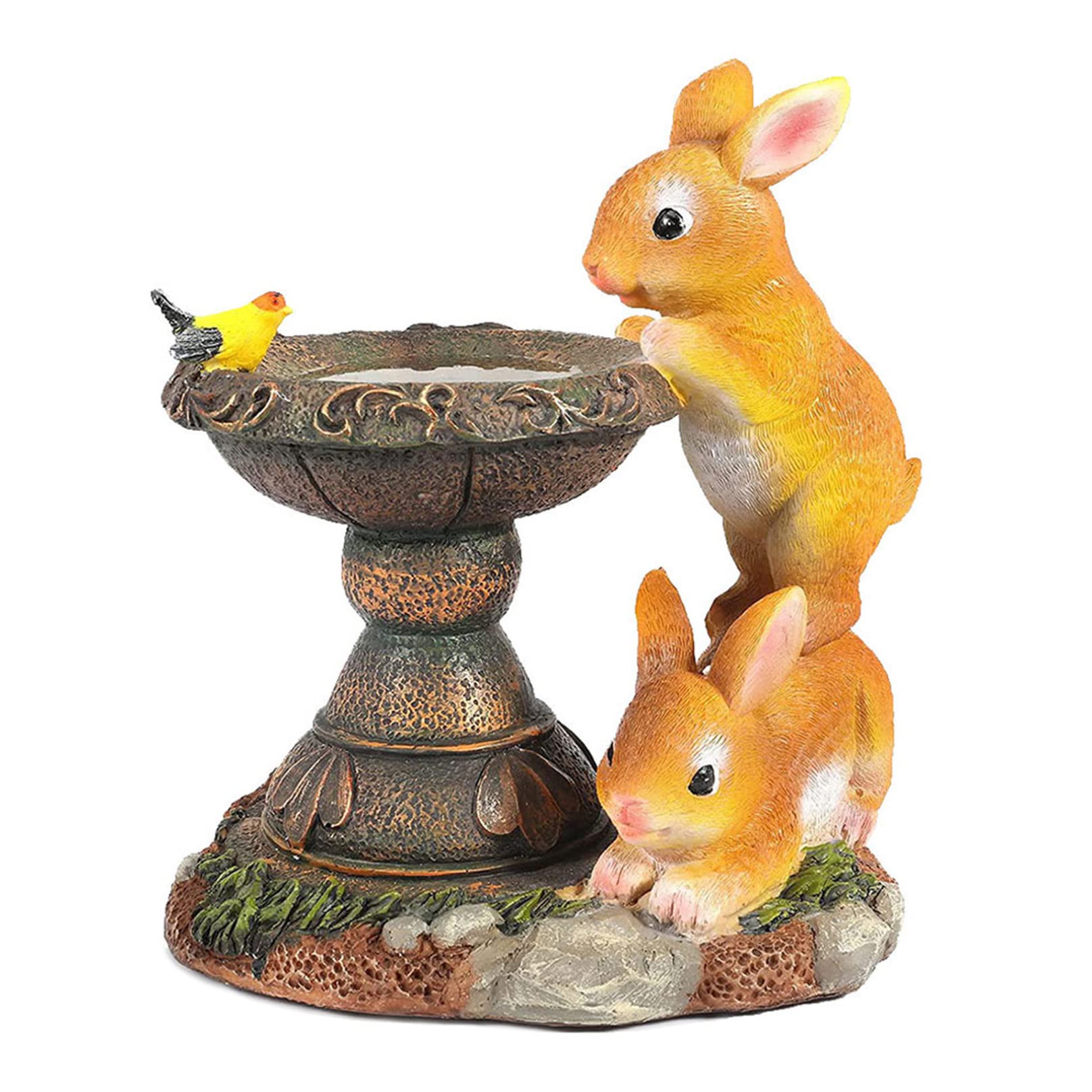 Yeory LED Rabbit Garden Ornament Waterproof Solar Rabbit Garden Light Resin Garden Statues for Outdoor Garden Decoration, LED Rabbit Garden Ornaments