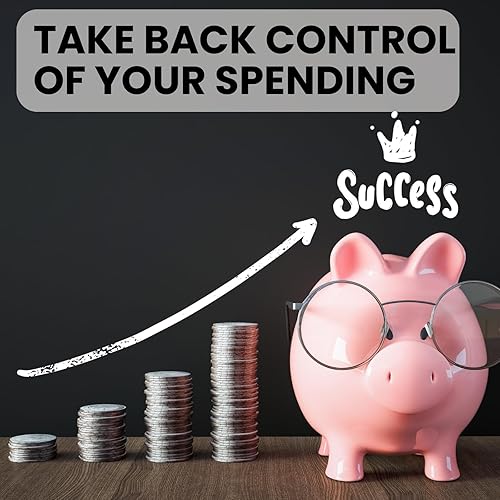 Miniatura 5 de Carpeta de presupuesto con sobres con cremallera, libro de presupuesto con sobres de efectivo, carpeta A6 de piel sintética de alta calidad con