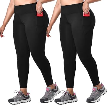 yeuG Women's Plus Size Leggings with 