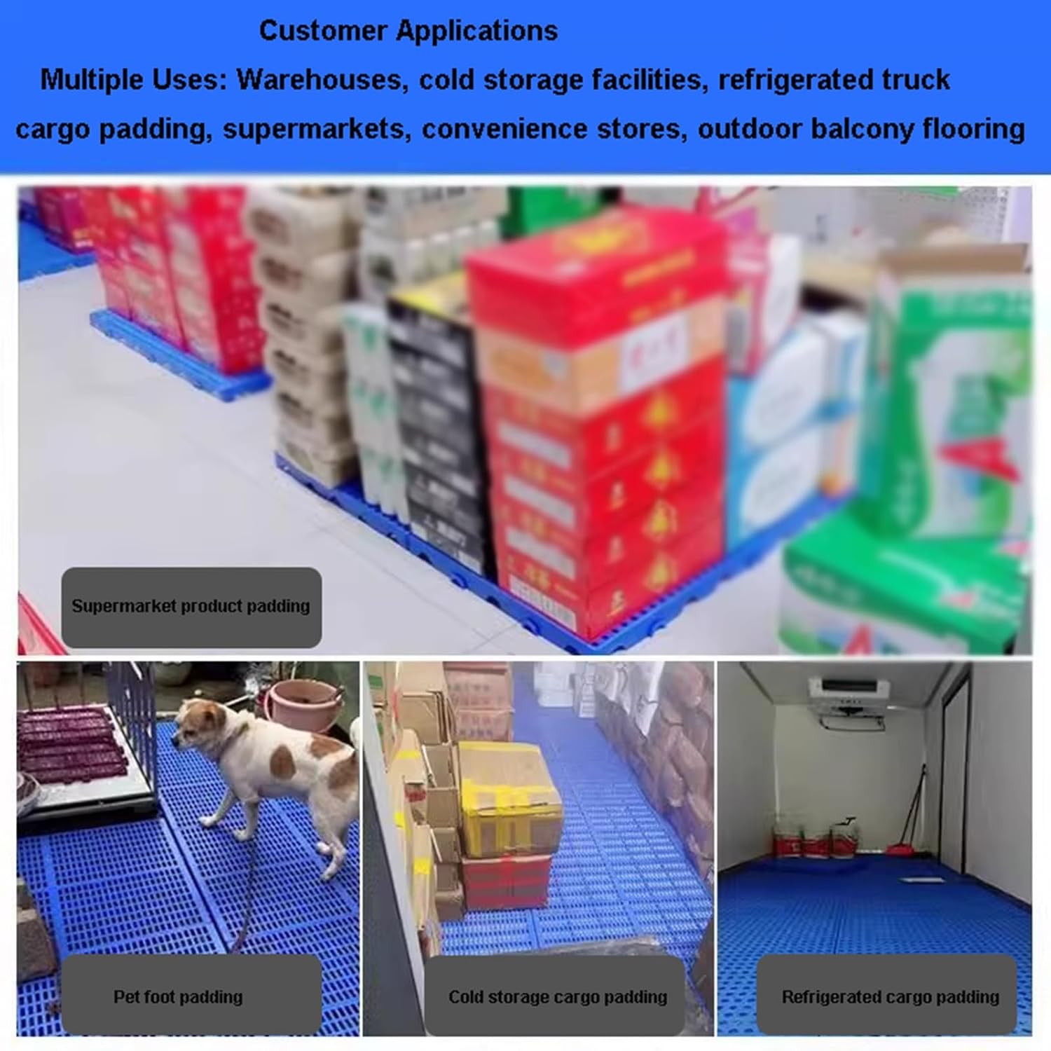 Nestable Waterproof Plastic Pallets, 2-Pack 60x30x3cm, Moisture-Proof Storage Grids for Supermarkets, Garages, Basements - Durable and Versatile Storage Solution