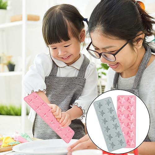 Miniatura 7 de Lauwell 4 moldes de silicona en forma de estrella de cinco puntas antiadherentes para fondant de chocolate, dulces, cubitos de hielo, decoración de
