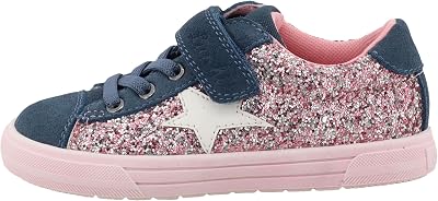 Lurchi Bine Glitzer Rose rot | Halbschuhe, Glitzer, mint, Grün, Klettverschluss, Motiv: Stern, Kinder, Schuhe
