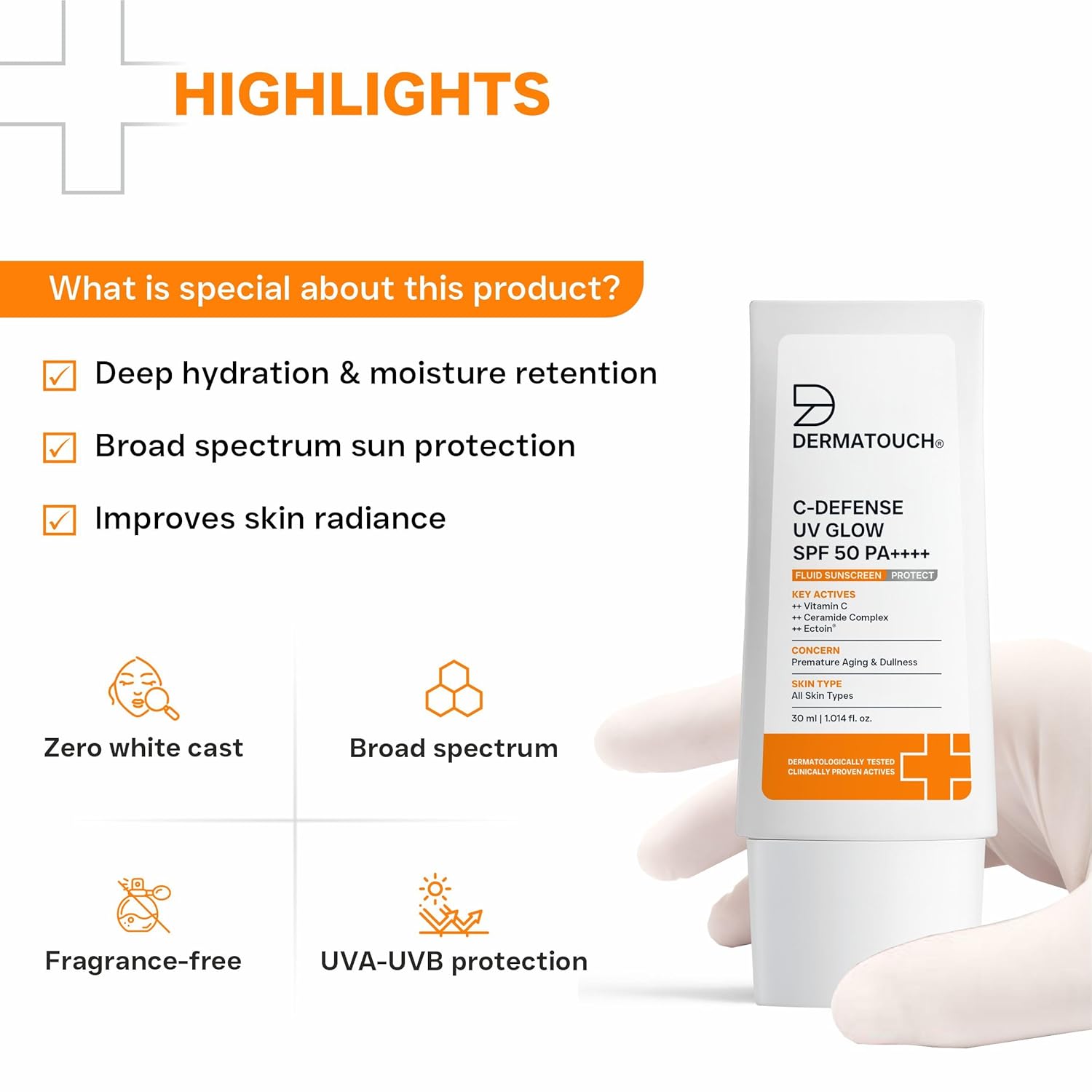 C-Defense UV Glow SPF 50 PA++++ Fluid Sunscreen thumbnail 5