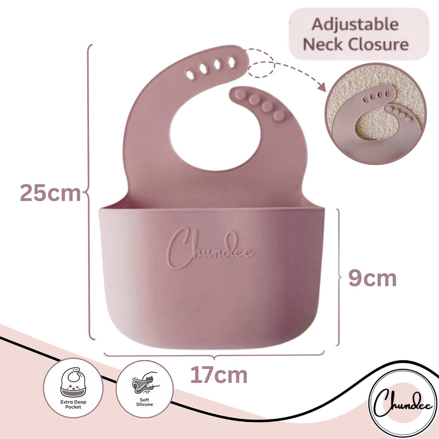 Original and Viral Vomit Silicone Bibs for Babies & Toddlers (12 Months to 5 Years) | 1L Capacity, Adjustable Neck, Splashback Design, Dishwasher Safe | Waterproof Bag Included (Purple)