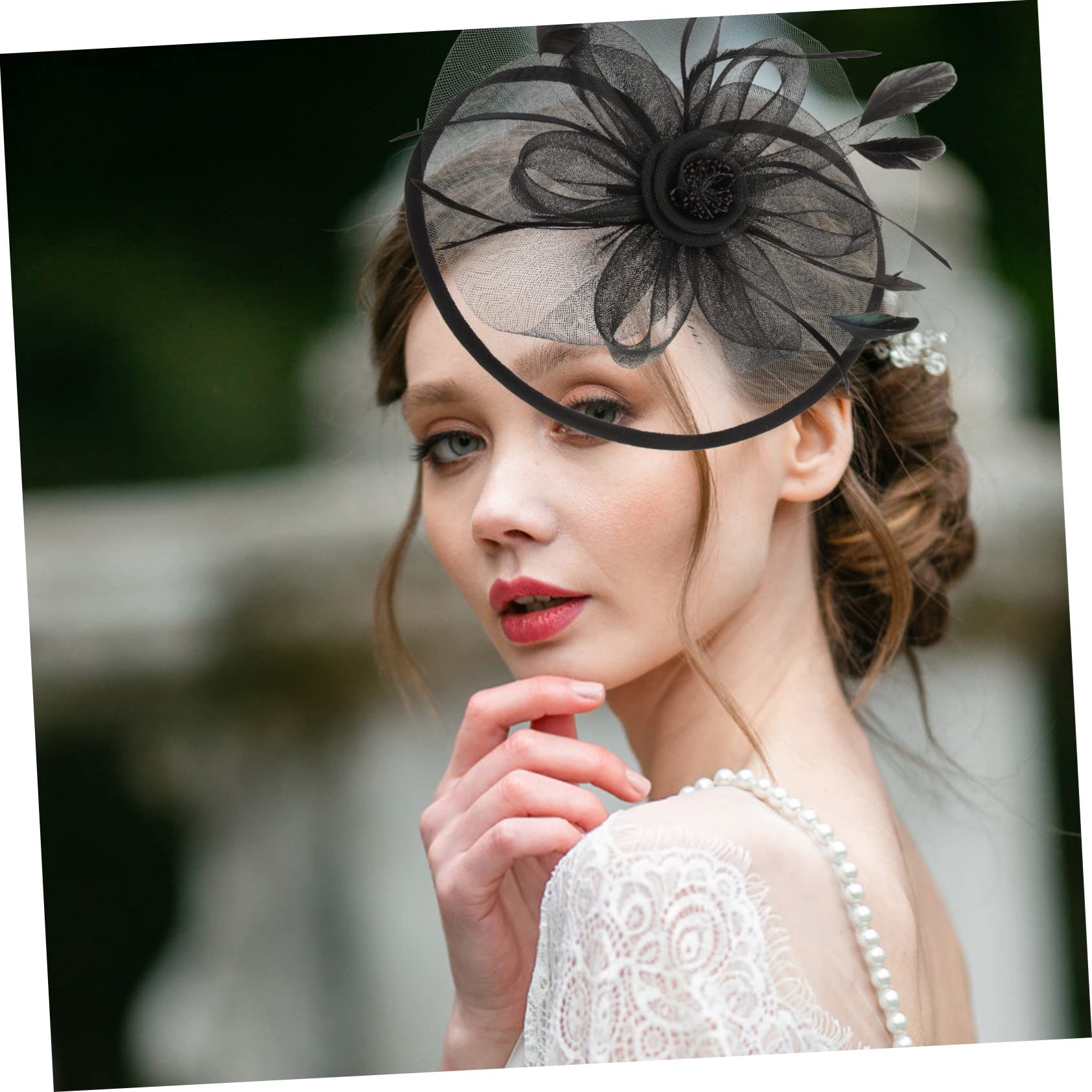 LALAFINA 4pezzi Fascinator Vintage Cerimonie Cappello per Matrimoni Tea Party e Speciali Accessori per