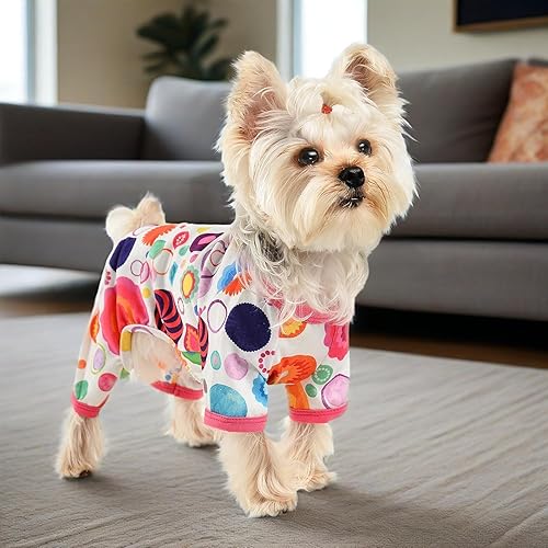 Miniatura 4 de Pijamas para perros pequeños, chihuahua yorkie, pijamas de taza de té para perro, pijamas para cachorros pequeños, pijamas suaves para mascotas,