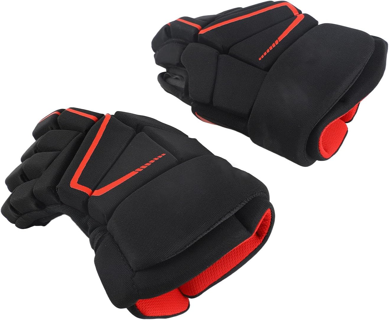 Hocky Player Bendable Finger Protective Ice Hockey Gloves Breathable for Roller Hockey Floorball (10 Inch)