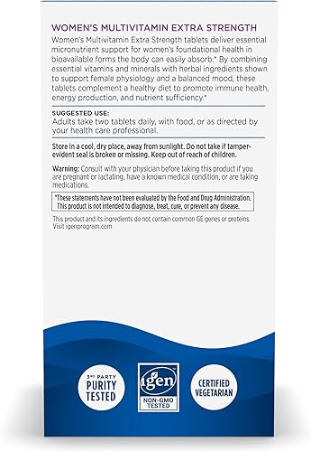 Miniatura 3 de Nordic Naturals Womens Multivitamin Extra Strength, Unflavored - 60 Tablets - Support for Healthy Skin, Hair, Bones, Energy &amp; Immunity - Non-GMO -