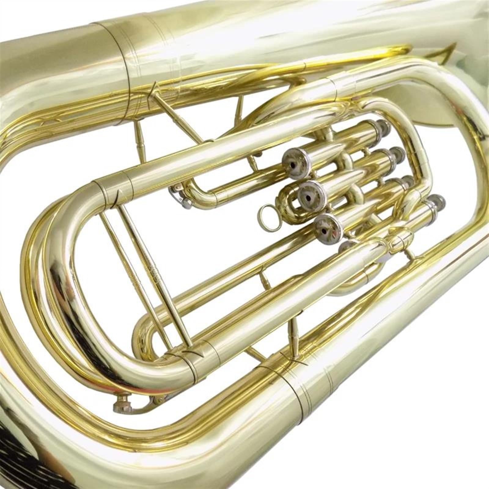 Professionnelle euphonium Instruments De Musique Euphonium À 4 Pistons Clé Bb Avec Étui Embout Corps En Laiton Jaune Finition Laquée
