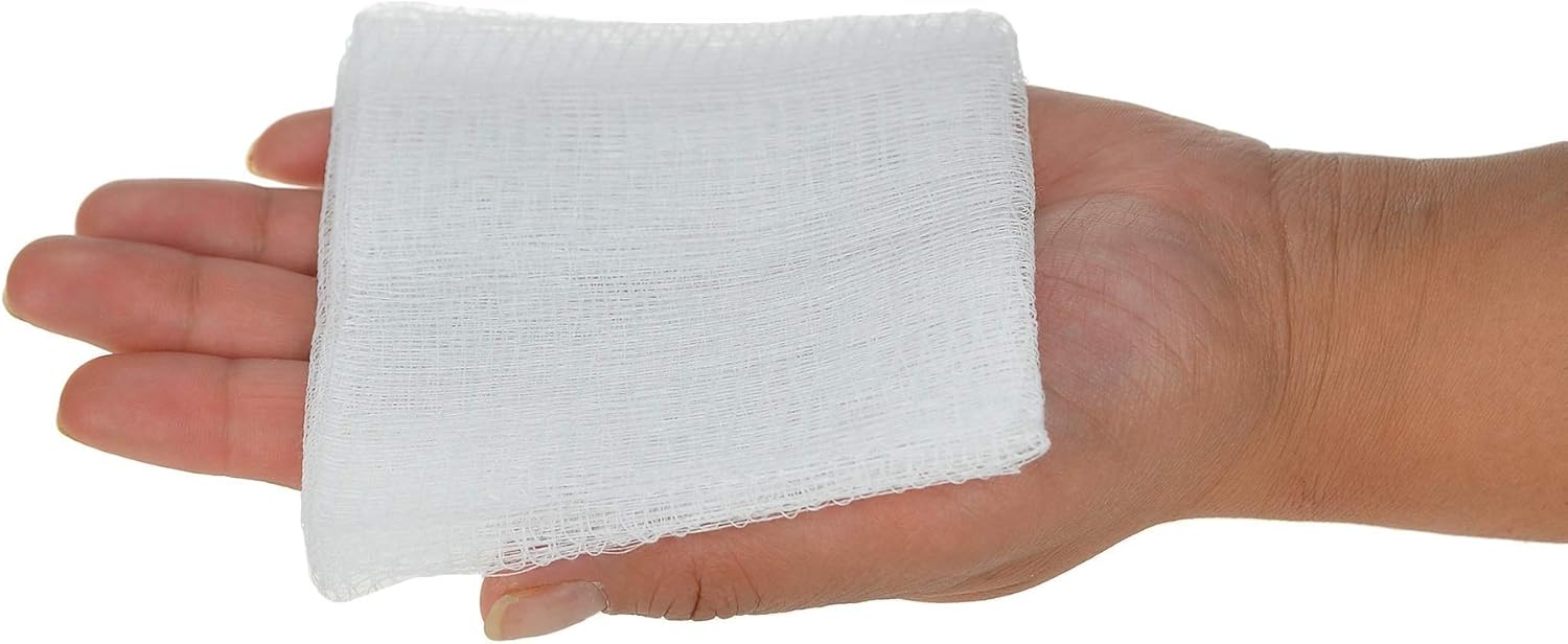 Dealmed Surgical Sponges – 200 Count, 8-Ply, 4" x 4" Surgical Gauze Pads, One Package, Highly Absorbent Gauze Sponges, Wound Care Product for First Aid Kit and Medical Facilities : Health & Household