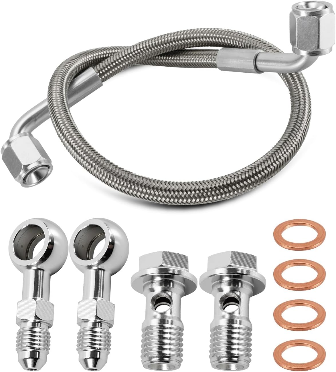 Upgrade 11657534454 Turbo Turbocharger Oil Feed Line & Oil Return Line & Gasket Seals Set Fit for MINI Cooper S R55 R56 R57 R58 R59 R60 R61 2007-2016