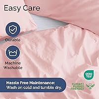 Vista 6 de Juego de funda de edredón tamaño Queen - Funda de edredón extra suave tamaño Queen 90 x 90 con 2 fundas de almohada - Ropa de cama de hotel de lujo