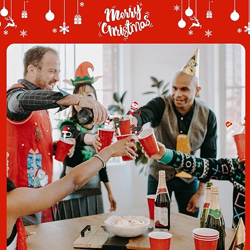 Miniatura 7 de Tapas de popote de Navidad para Stanley Cup, 6 unidades, de silicona, reutilizables, a prueba de polvo, de 0.394 in, para vasos Stanley de 30 y 40