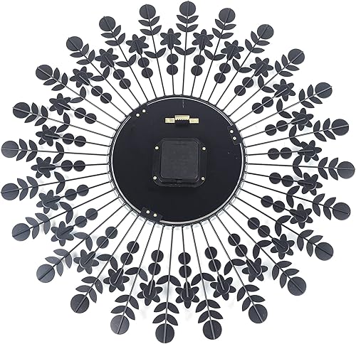 Miniatura 6 de YIYIBYUS Reloj de pared de cristal de 23.6 pulgadas, grande, moderno, 3D, redondo, de metal, creativo, silencioso, para decoración del hogar,