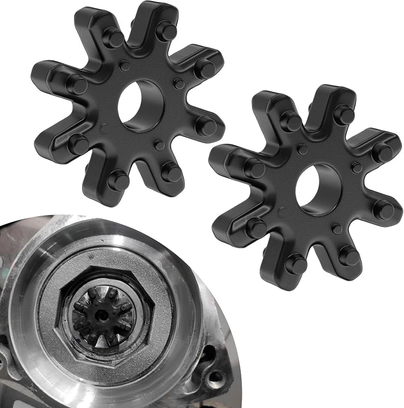 2PCS Flexible Steering Coupler Replacement 56315-2K000FFF, Automotive Power Steering Coupler Steering Column, Nylon Pad Plastic Rubber Wheel Compatible with Hyundai and Kia