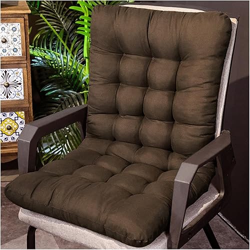 ZTGL Cojín plegable para silla mecedora, antideslizante, grueso, suave, con respaldo alto, para interiores y exteriores, cojín largo para silla