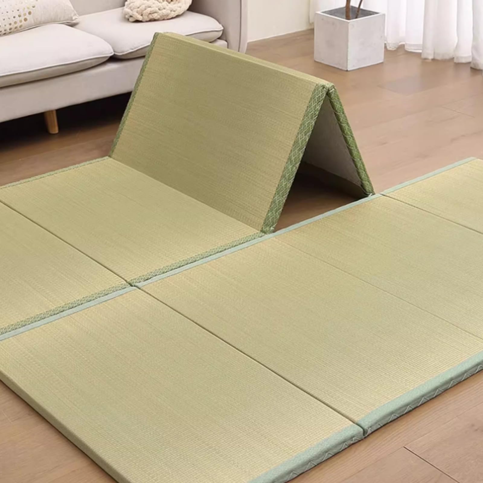 Japanische Tatami-Matte aus Naturgras, faltbare Schlafunterlage 3,5 cm, 75x200 cm für Meditation, Schlaf und Yoga