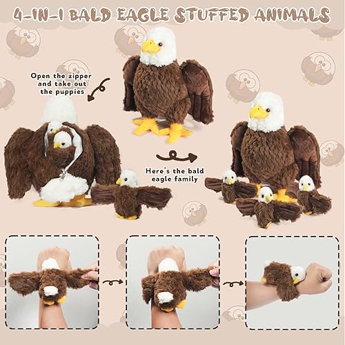 Miniatura 36 de Peluche Capybara 5 en 1, 14.2 pulgadas Capybara de peluche con bebés dentro de mamá almohada de felpa Capybara con 4 Capibaras Peluches juguetes