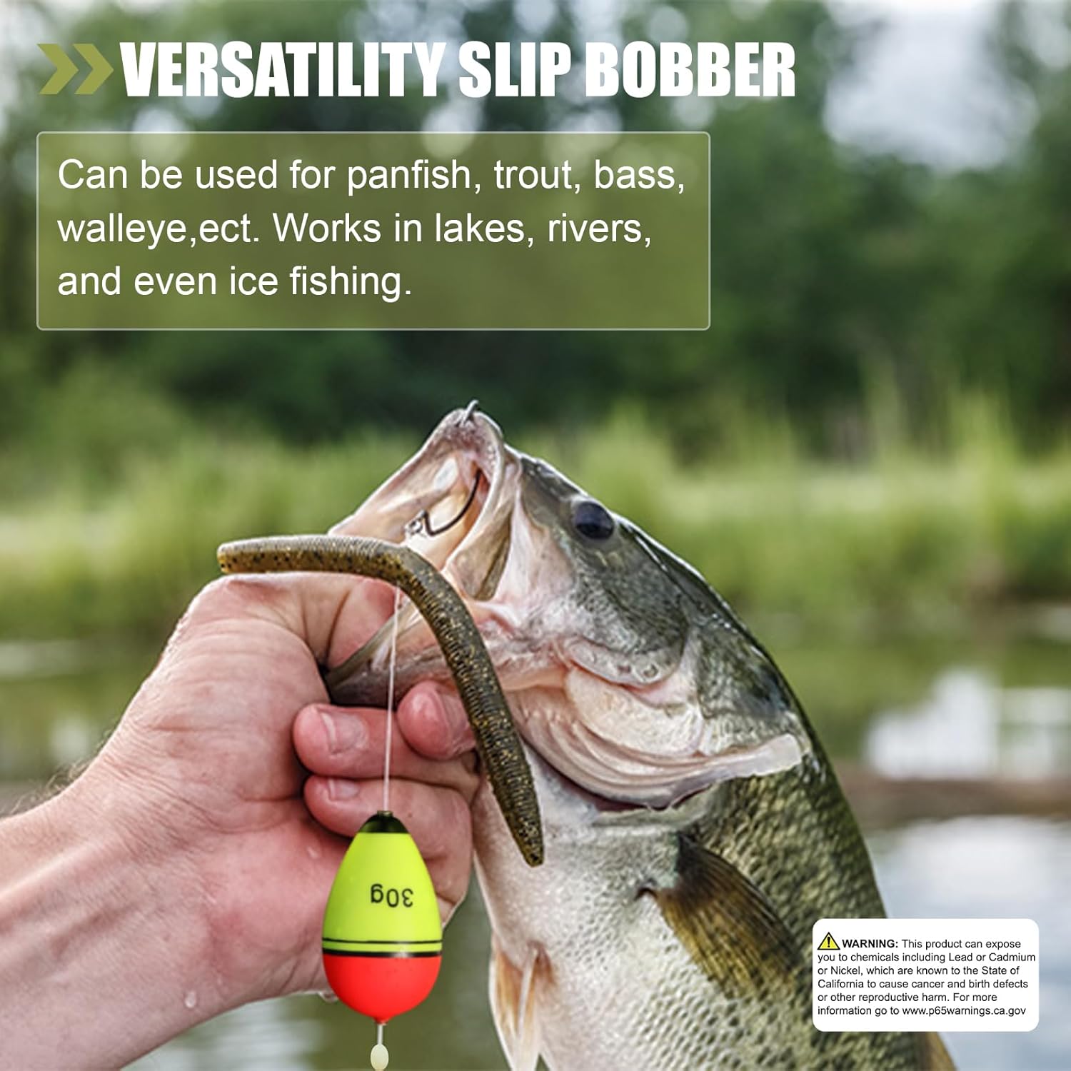 Slip Bobbers Float, EVA Fishing Floats and Bobbers for Crappie, Walleye, Panfish & Bass, Adjustable Sliding Bobbers with Floatage from 0.35oz to 4.23oz