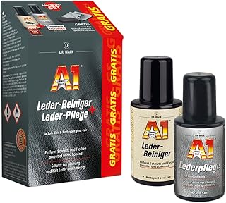 Dr. Wack – Lederpflege-Set: A1 Leder-Reiniger + A1 Leder-Pflege je 250 ml I Auto-Lederreiniger & Auto-Lederpflege mit Jojobaöl I Für Glattleder & Kunstleder I Hochwertige Autopflege – Made in Germany
