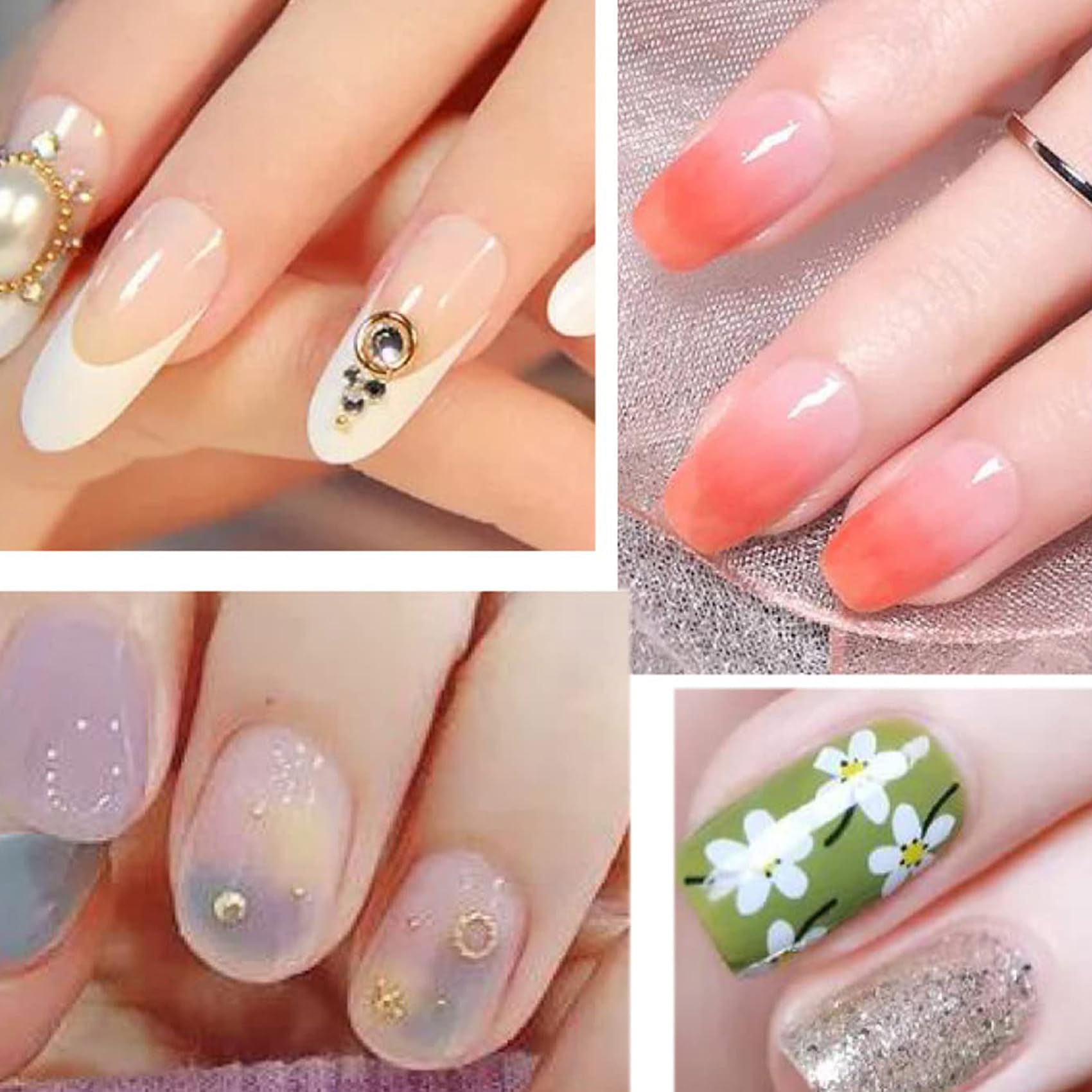 Pinceles para Uñas Decoracion, (5 Piezas) Arte de Uñas, Pincel uñas Acrilicas de UV Gel para Decoración de uña, DIY Nail Art Designs, Negro