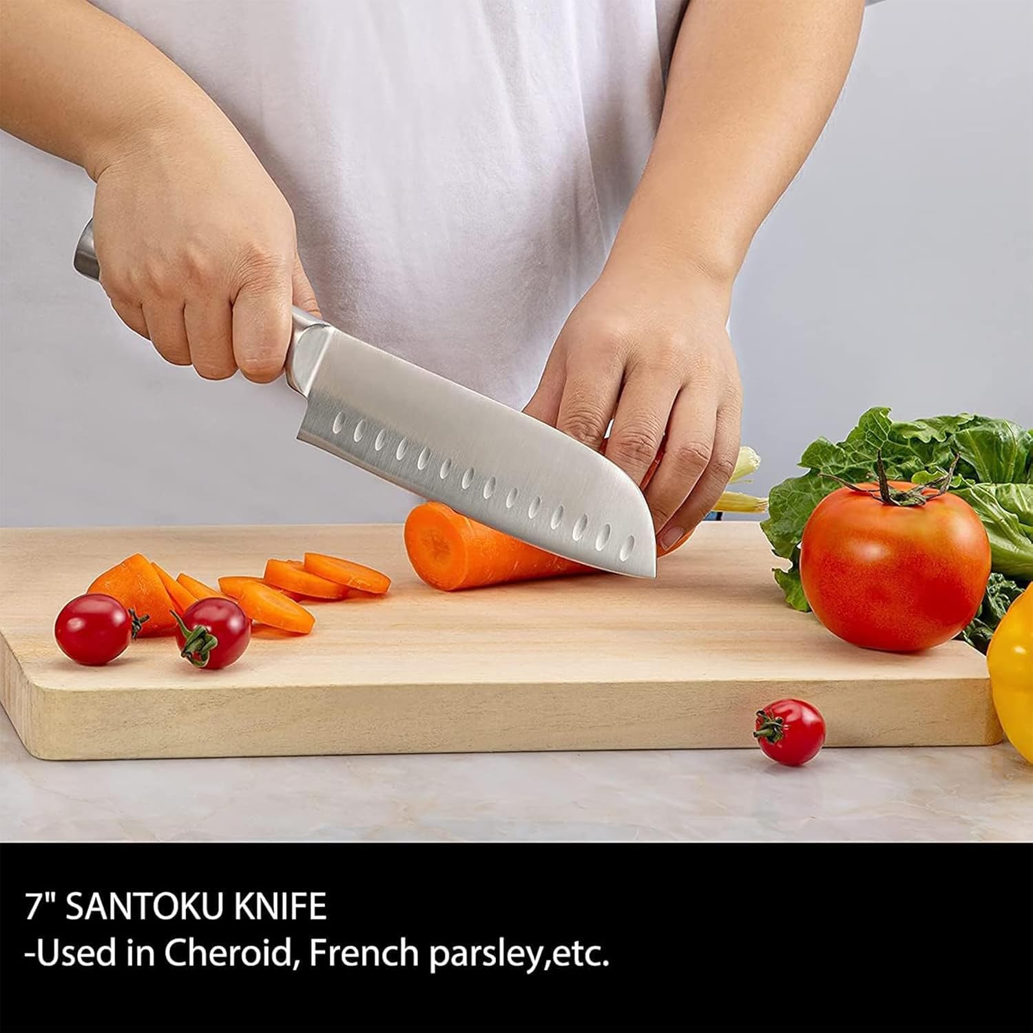 Vvwgkpk Kitchen Knife Set, 5Pcs Knife Set with with Integrated Ergonomic Handle, High Carbon Stainless Steel Japanese Knives for Multipurpose Cooking, Chef Knife with Gift Box Vvwgkpk Kitchen Knife Set, 5Pcs Knife Set with with Integrated Ergonomic Handle, High Carbon Stainless Steel Japanese Knives for Multipurpose Cooking, Chef Knife with Gift Box