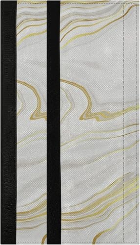 Miniatura 2 de Emelivor Juego de 2 fundas para manija de puerta de refrigerador de mármol dorado, manijas de repuesto para electrodomésticos de cocina para nevera,