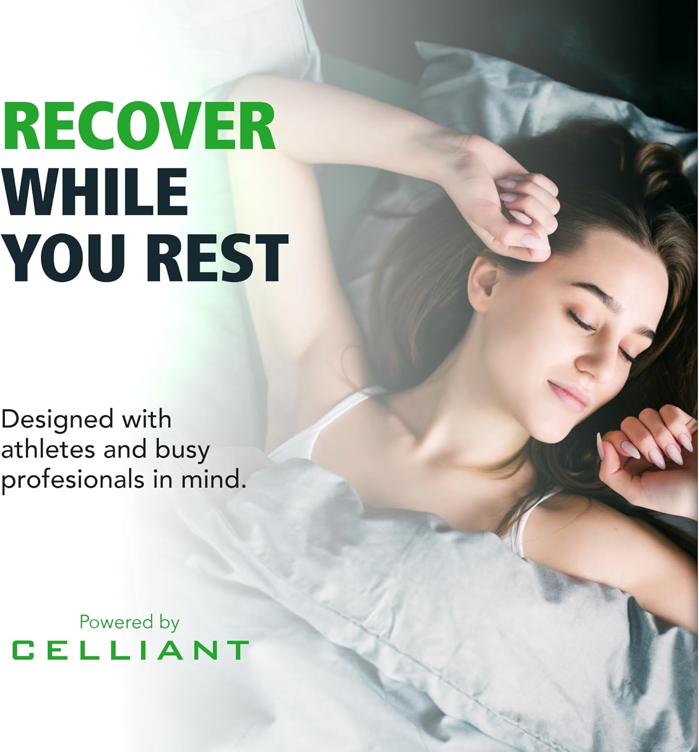CELLIANT® Infrared Pillow – Breathable, Temperature-Balancing Fabric with Cotton & Polyester Blend, Promotes Comfort, Stability and Restful Sleep, Skin-Friendly Design, King Size