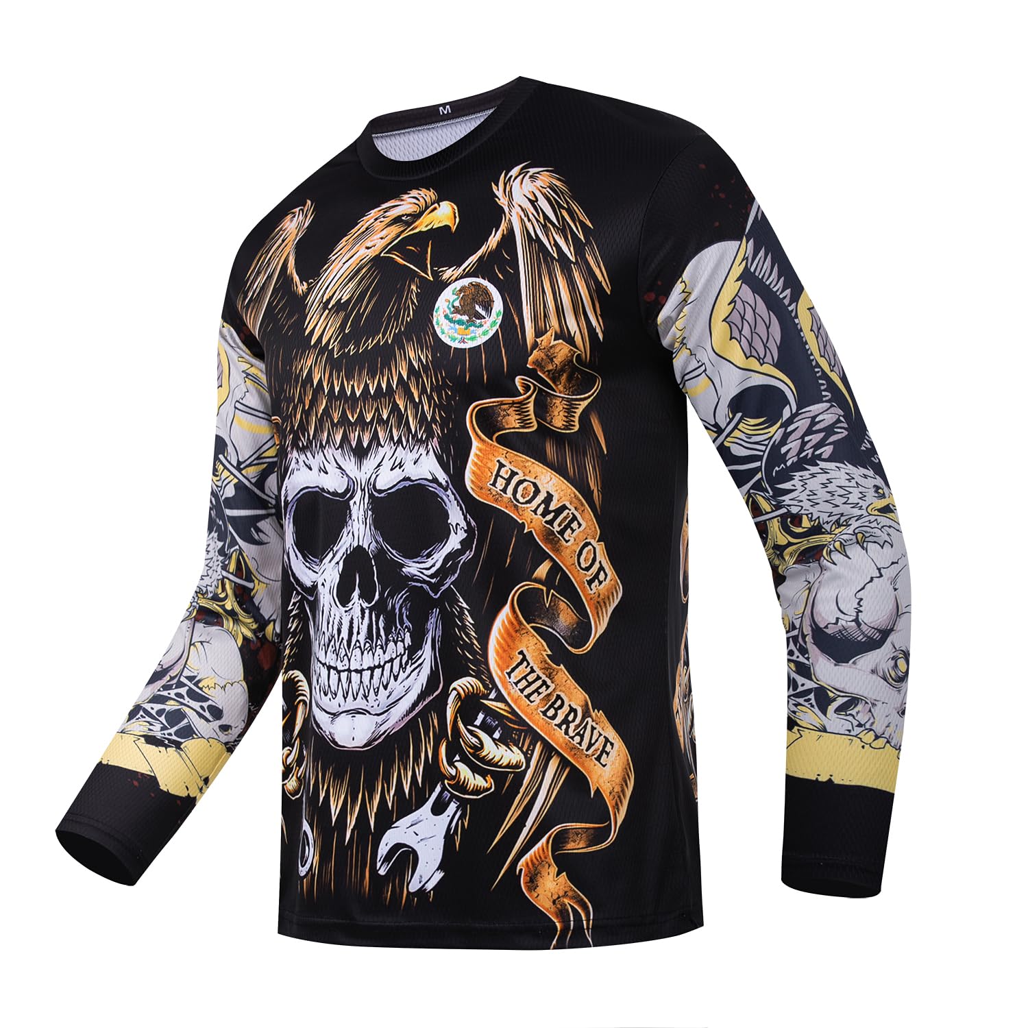 Men's Mountain Bike Jersey Long Sleeve MTB Off-Road Motocross Jersey Quick Dry Downhill&Motocross Shirts