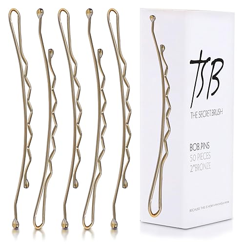 Miniatura 7 de TSB Maha No.4 - Juego de 50 alfileres curvados para un gran ajuste, retención 3X, agarre seguro para moños, cabello y más
