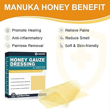 Amazon.com: Ceeport Manuka Honey Gauze Wound Dressing 2