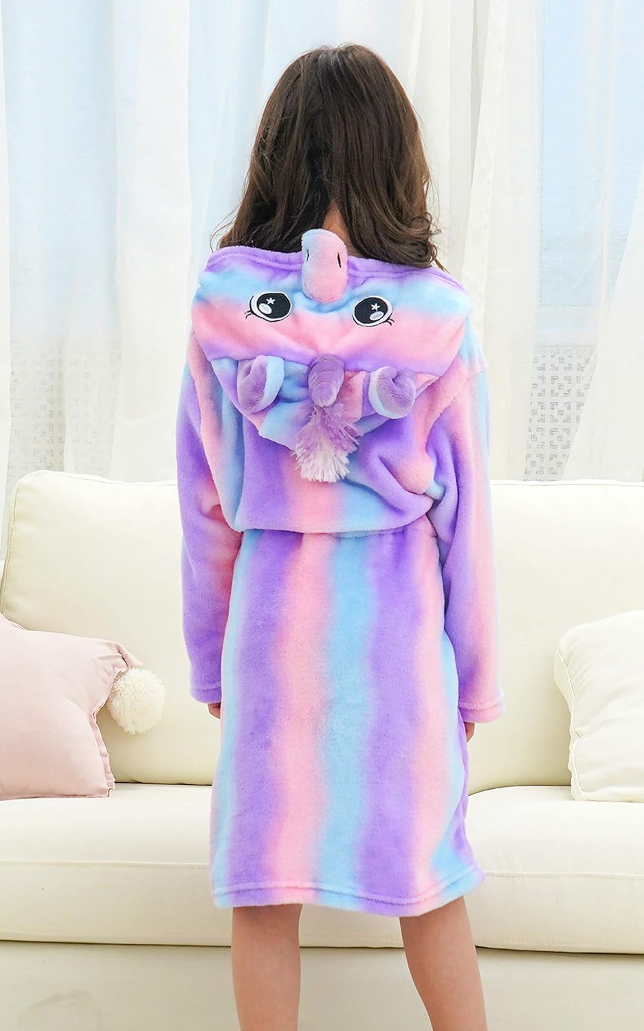 Doctor Unicorn Soft Unicorn Hooded Bathrobe Sleepwear Matching Doll & Girls: Clothing, Shoes & Jewelry