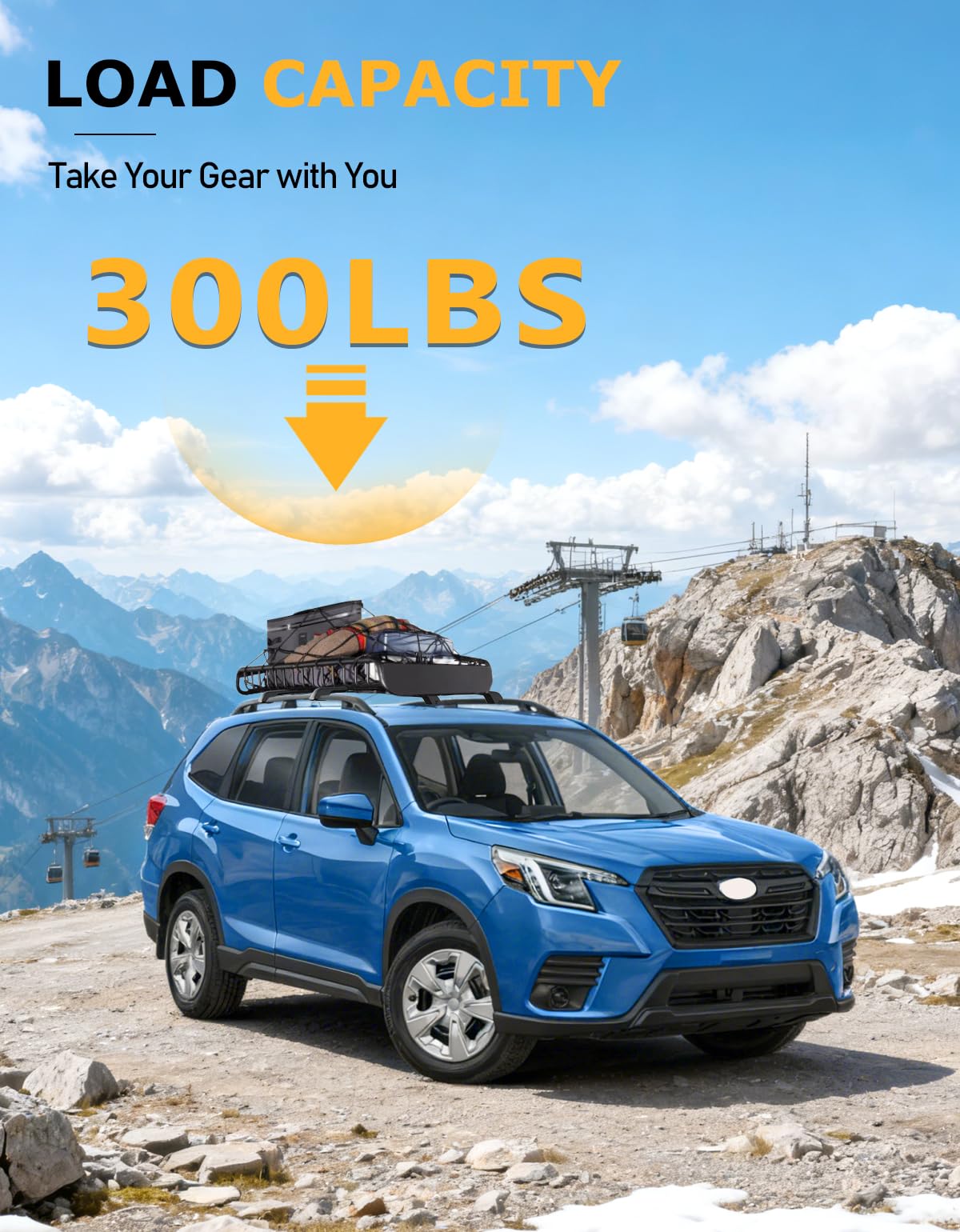 Tuyoung Roof Rack Cross Bars Compatible with Subaru Forester 2014-2025 with Raised Side Rails (Not for Wilderness), Lockable 220lbs Heavy Duty Aluminum Metal Lock Roof Rails Crossbars Luggage Racks.