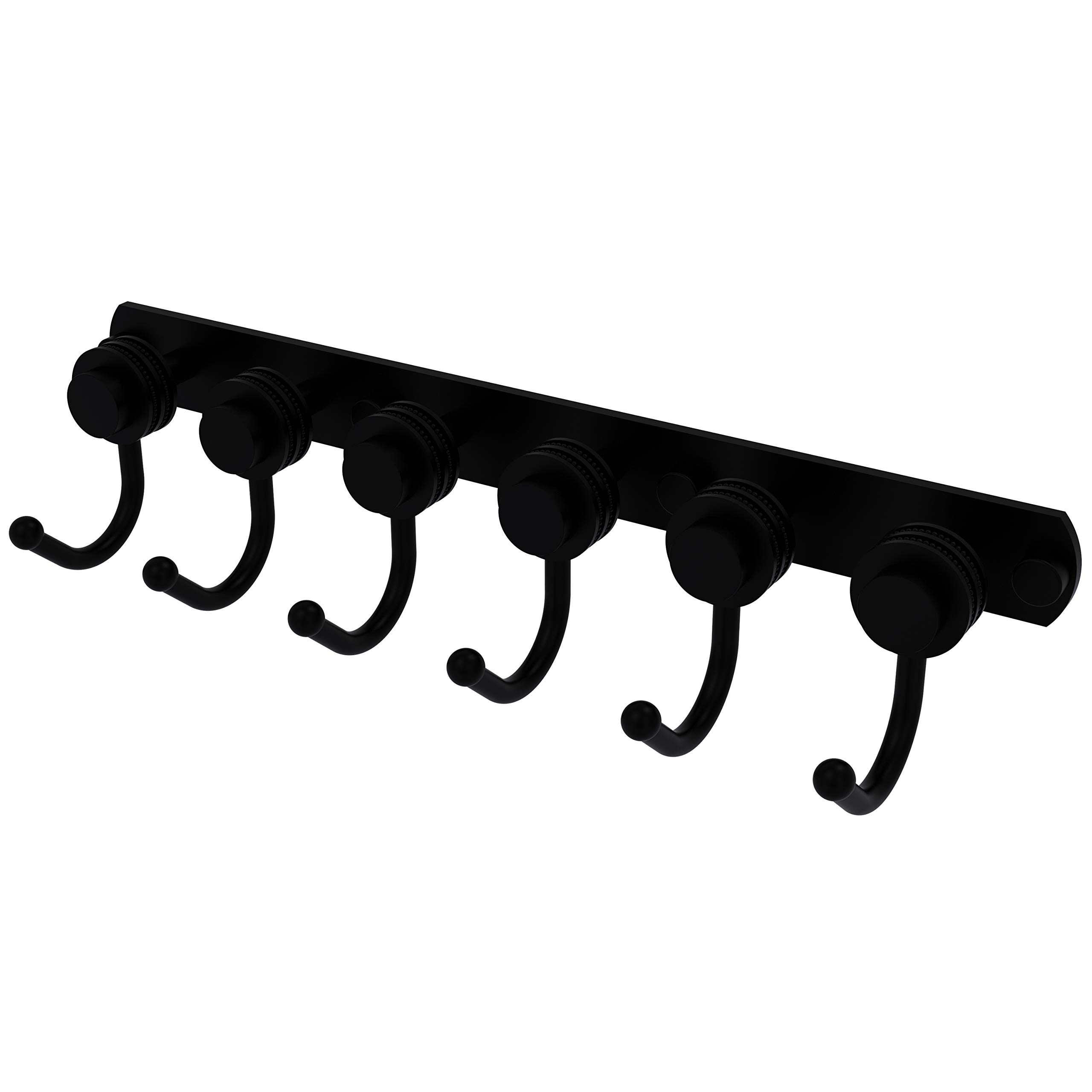 Porte-cravates et ceintures 6 positions anti-froissement noir mat