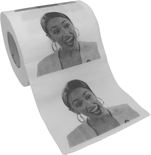 Miniatura 4 de Alexandria Ocasio Cortez TP | Divertido papel higiénico antiliberal Biden Harris paquete de 2 regalos novedosos | 2 rollos de TP de 3 capas para