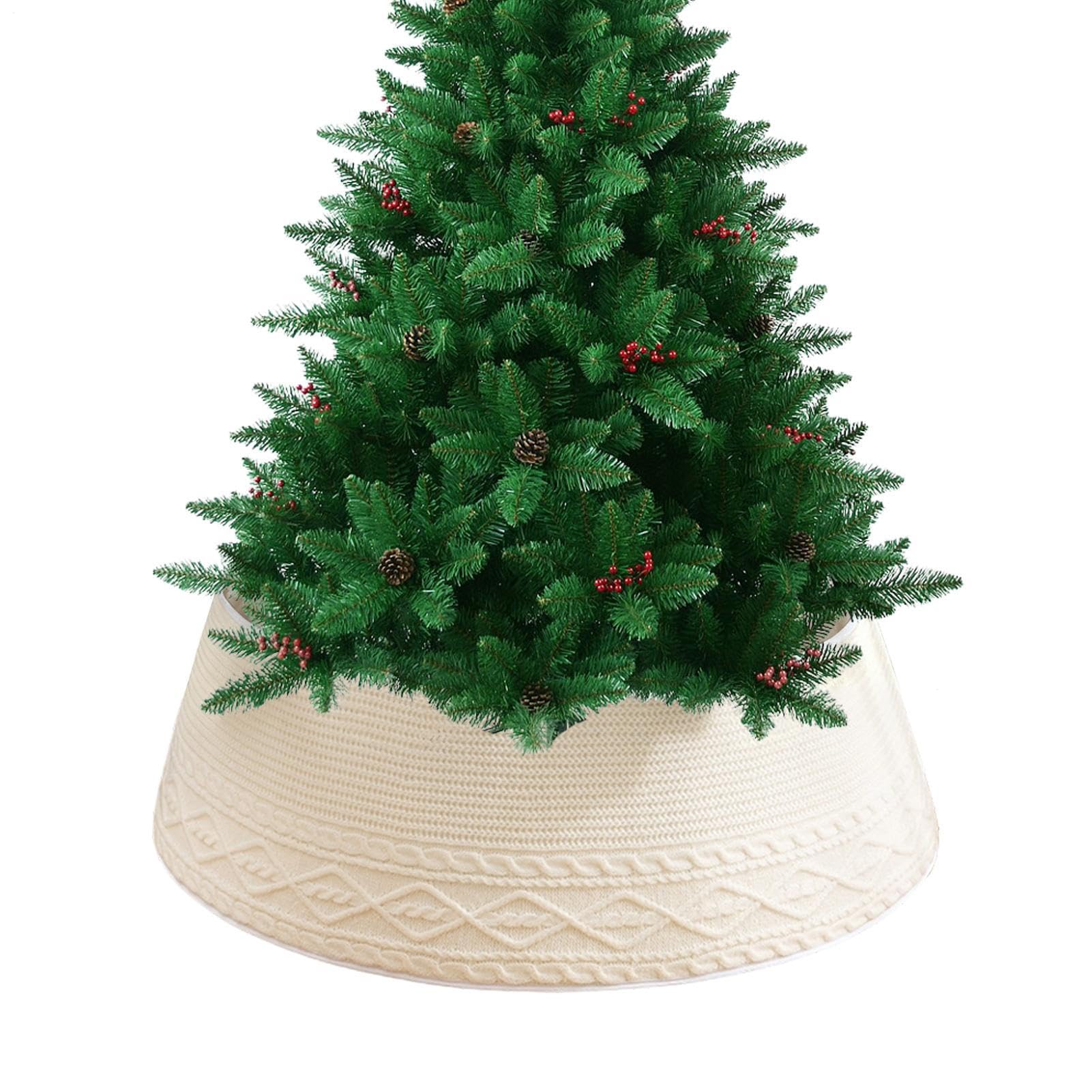 Anneau enveloppant tricoté de qualité supérieure pour pied de sapin de Noël