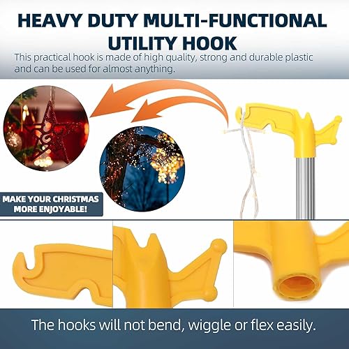 Miniatura 4 de TonGass Paquete de 2 ganchos de plástico multiusos para postes de gancho de rosca de 3/4 pulgadas de diámetro interior para postes roscados, postes