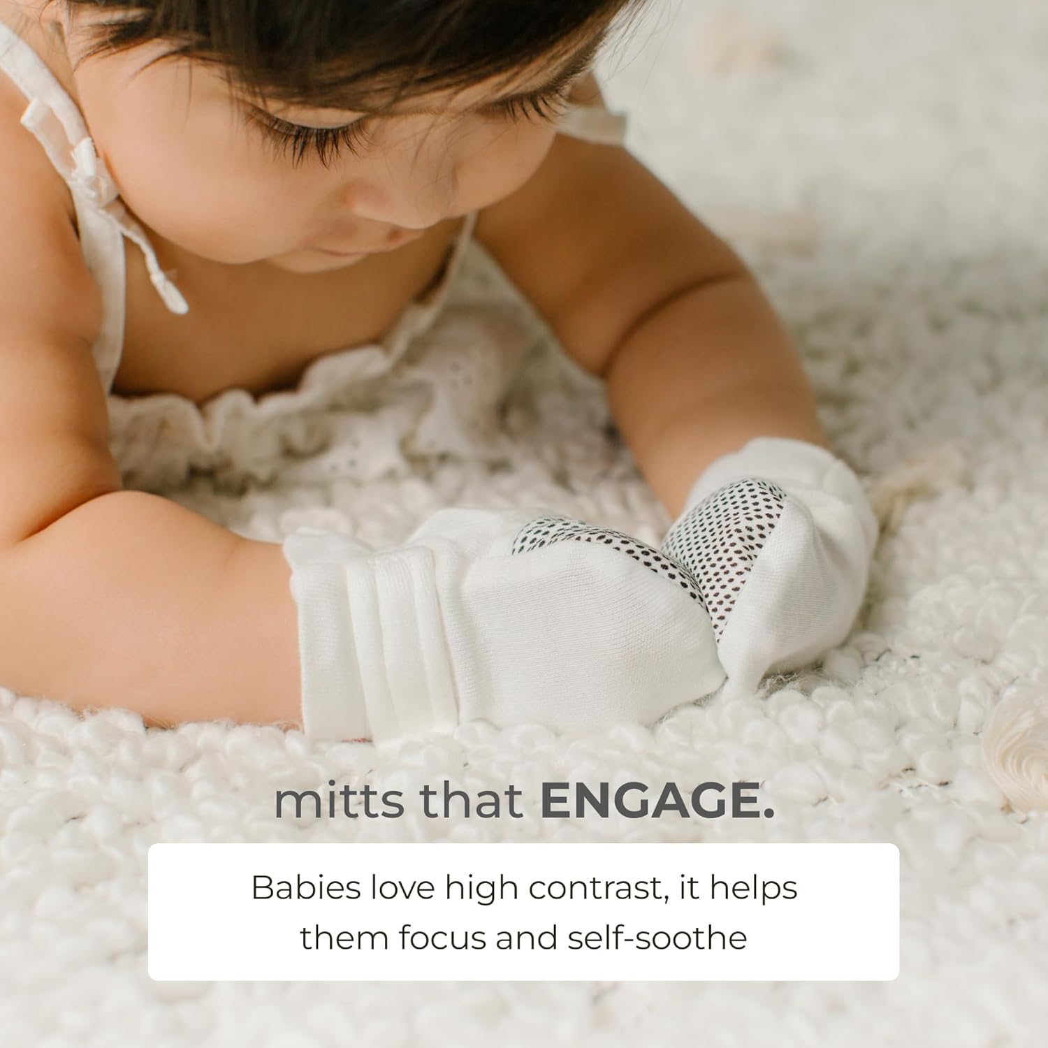 goumikids Viscose Made from Bamboo Cotton Anti-Scratch Soft Stay-On Mitts - Image 6