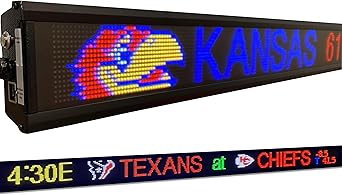 The Playbook LED Sports Ticker Sign Man Cave