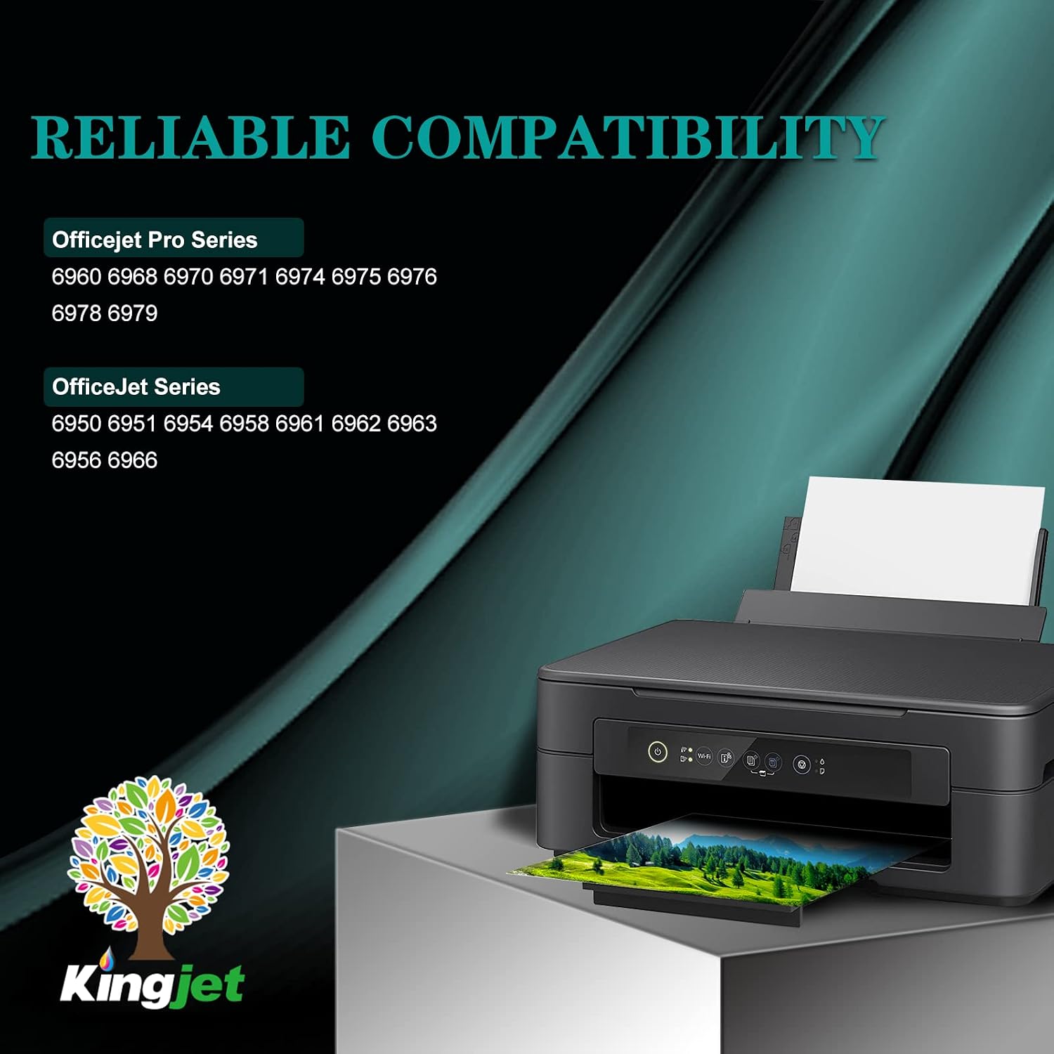 Kingjet Compatible 902 Ink Cartridges for HP Printers Replacement for HP 902 902XL 902 XL Combo Pack for HP Officejet Pro 6978 6968 6970 6958 6962 6975 6960 6954 Printer, 4 Pack