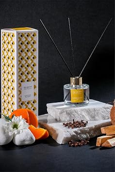 Marrien Floral Bouquet 100 ml Silindir Çubuklu Oda Kokusu Parfümü Şeffaf Charmant Bouquet – Kalıcı Ev Parfümü, Reed Diffuser Oda Kokusu