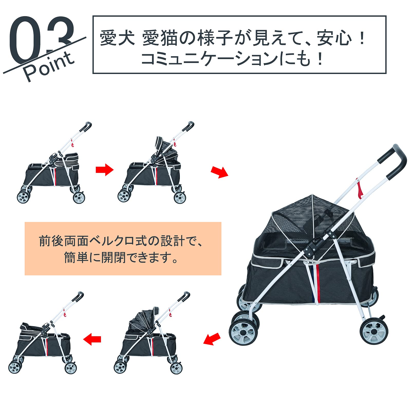Amazon.co.jp: Pettom ペットカート 軽量 犬用ベビーカー 犬 カート 猫