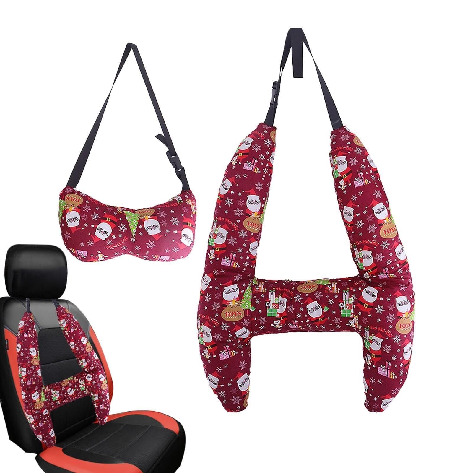 Cuscino da viaggio for auto, cuscino for sedile posteriore in stile H con personaggio dei cartoni animati, comodo poggiatesta for adulti e bambini in movimento(C)