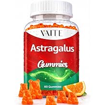 VAITE Astragalus Root Supplement Gummies with Elderberry Extract, Vitamin C, Zinc, Beta Glucans, Quercetin & Black Pepper - Botanical Herbal Complex for Women & Men - Non-GMO, Gluten Free - 60 Count