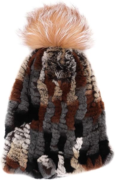 surell Rex Rabbit Textile Knit Beanie 