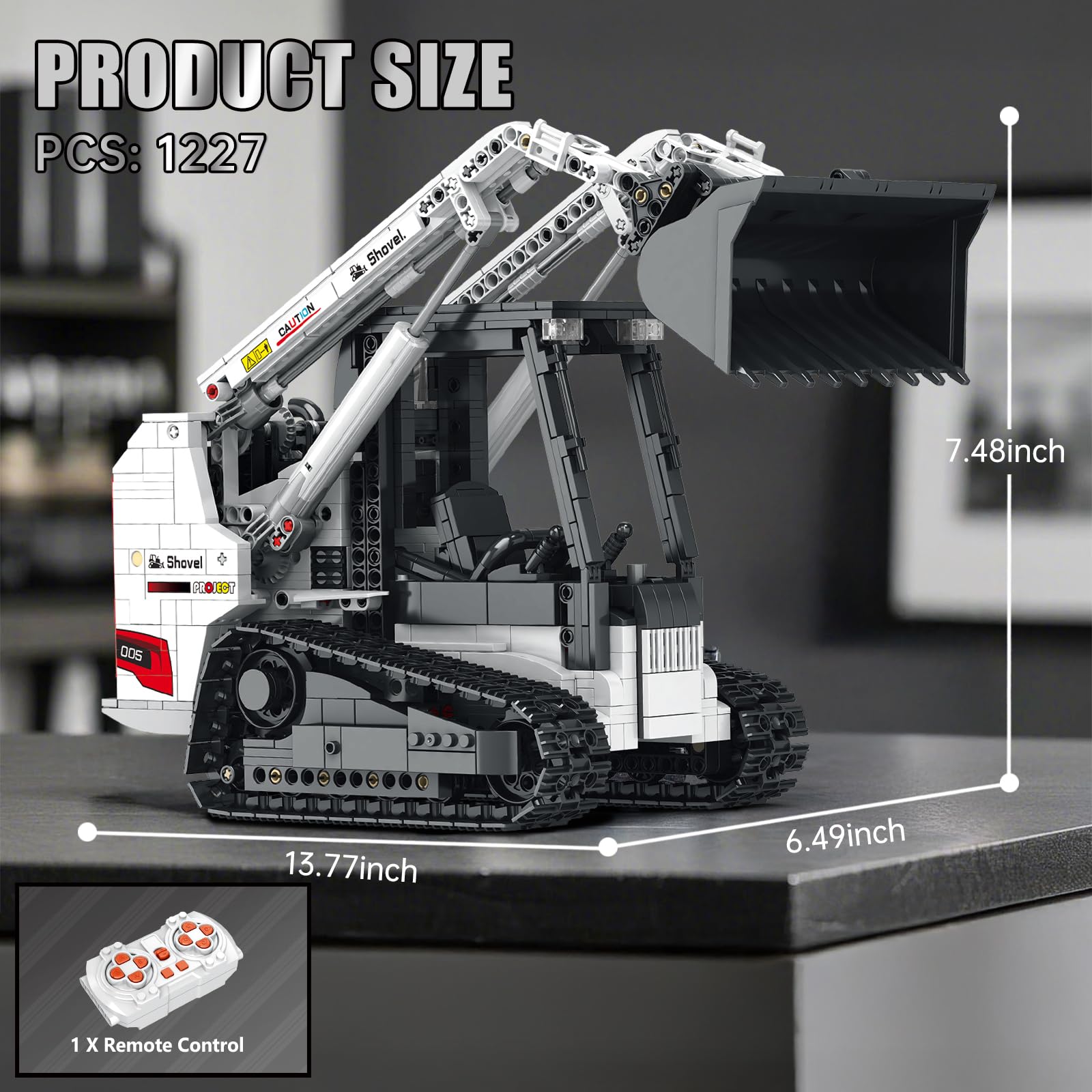 Amazon.com: Reobrix RC Skid Steer Loader Building Set, 1227 PCS